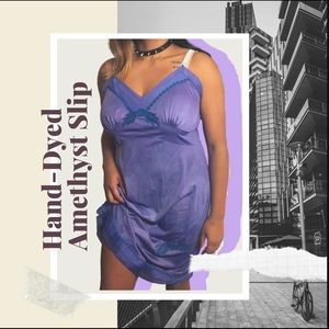 Hand-Dyed Amethyst Slip